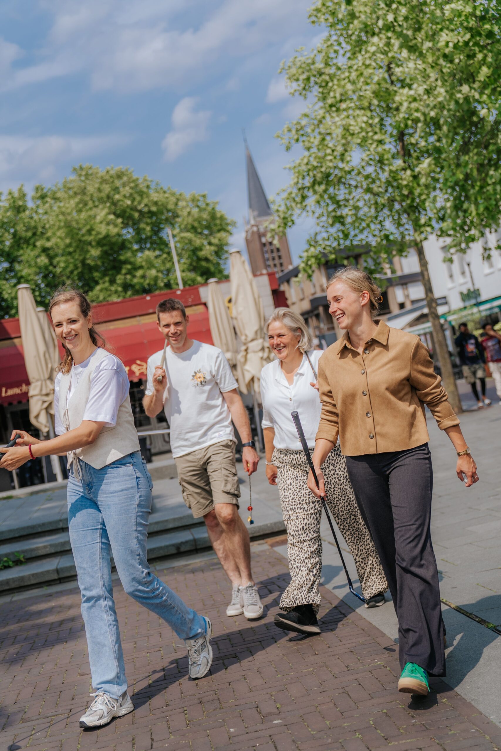 activiteit Streetgolf in het centrum van Venray