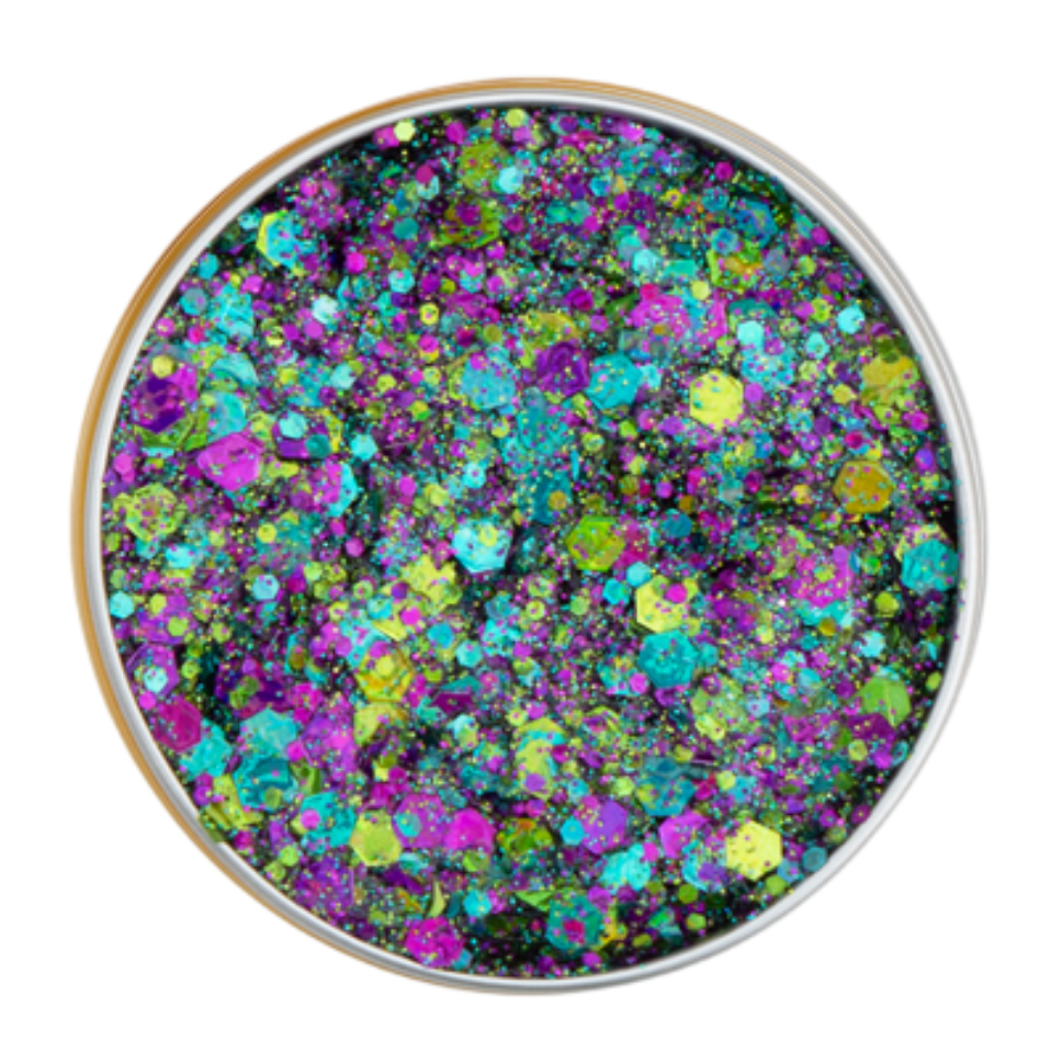 Disco glitters van x-sins voor gezicht, huid en haar