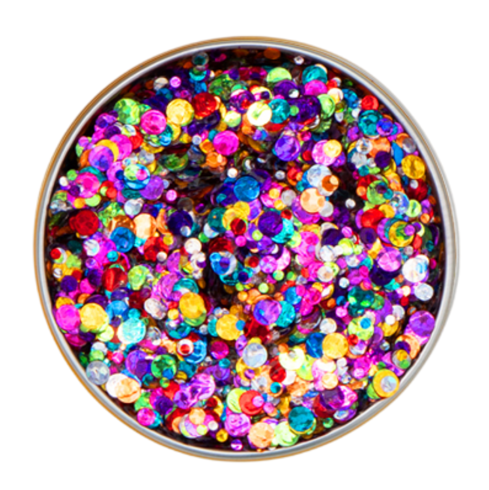 Dottie Rainbow glitters x-sins voor gezicht, lichaam en haar