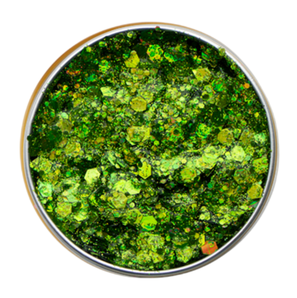 Light Green glitters van x-sins voor gezicht, lichaam en haar